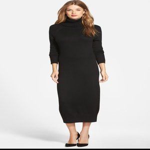 Vince Camuto Knit Turtle Neck Sweater Dress S